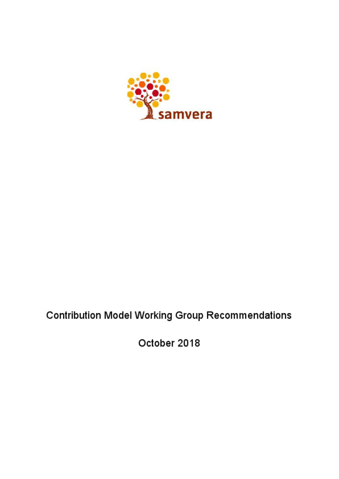 Recommendations of the Contribution Model Working Group: Phase 1 and Phase 2 reports 缩略图