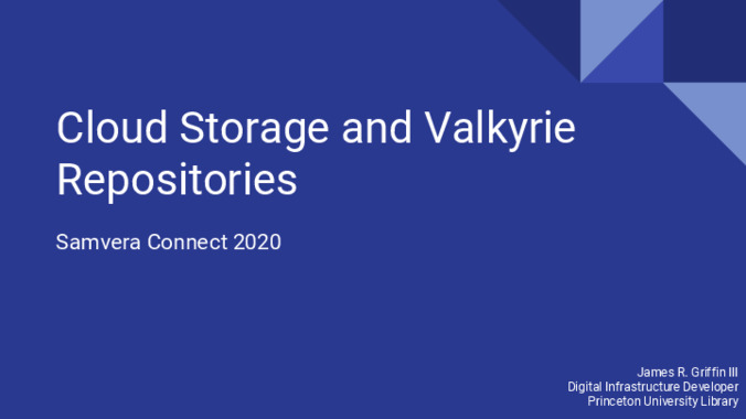 <span itemprop="name">Cloud storage and Valkyrie repositories</span>