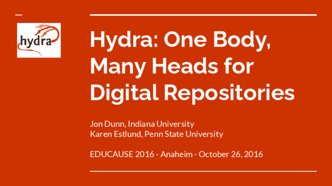 <span itemprop="name">Hydra: One Body, Many Heads for Digital Repositories</span>